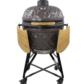 KAMADO LUNA DIAMOND SHAPE CERAMIC bbq,grill,smoker,pizza oven 25" GREY